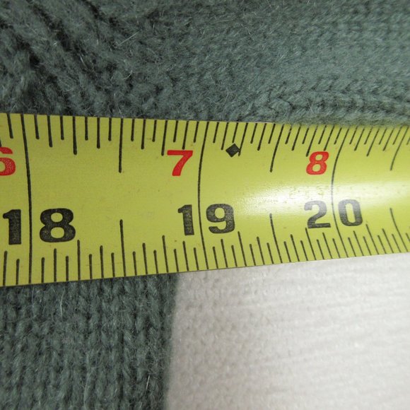 White + Warren Cashmere Embroidered Cardigan Size L Sage Green Botanical Flowers - Picture 5 of 8